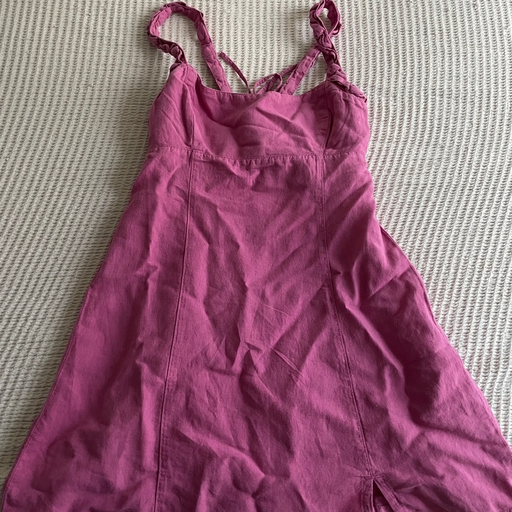 ZARA Pink denim Mini Dress